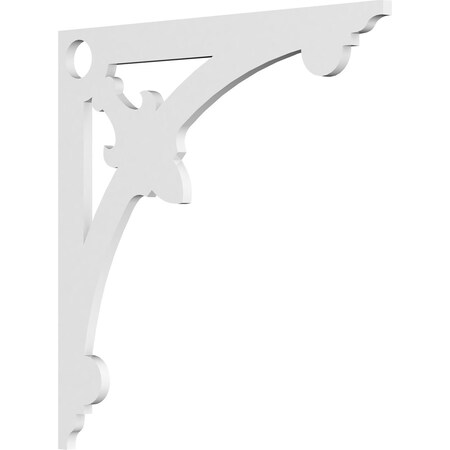 Ekena Millwork Sellek Architectural Grade PVC Bracket, 5/8"W X 22"D X 22"H BKTP01X22X22SK